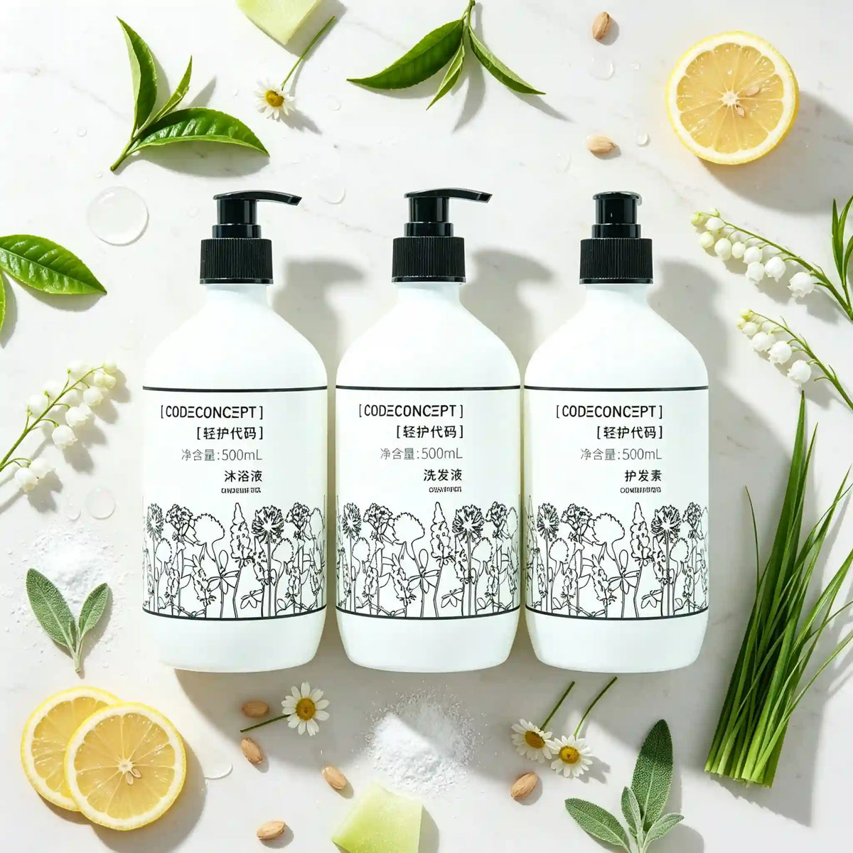 CODE CONCEPT Shampoo or Conditioner or Shower Gel or Hand Wash 500ML