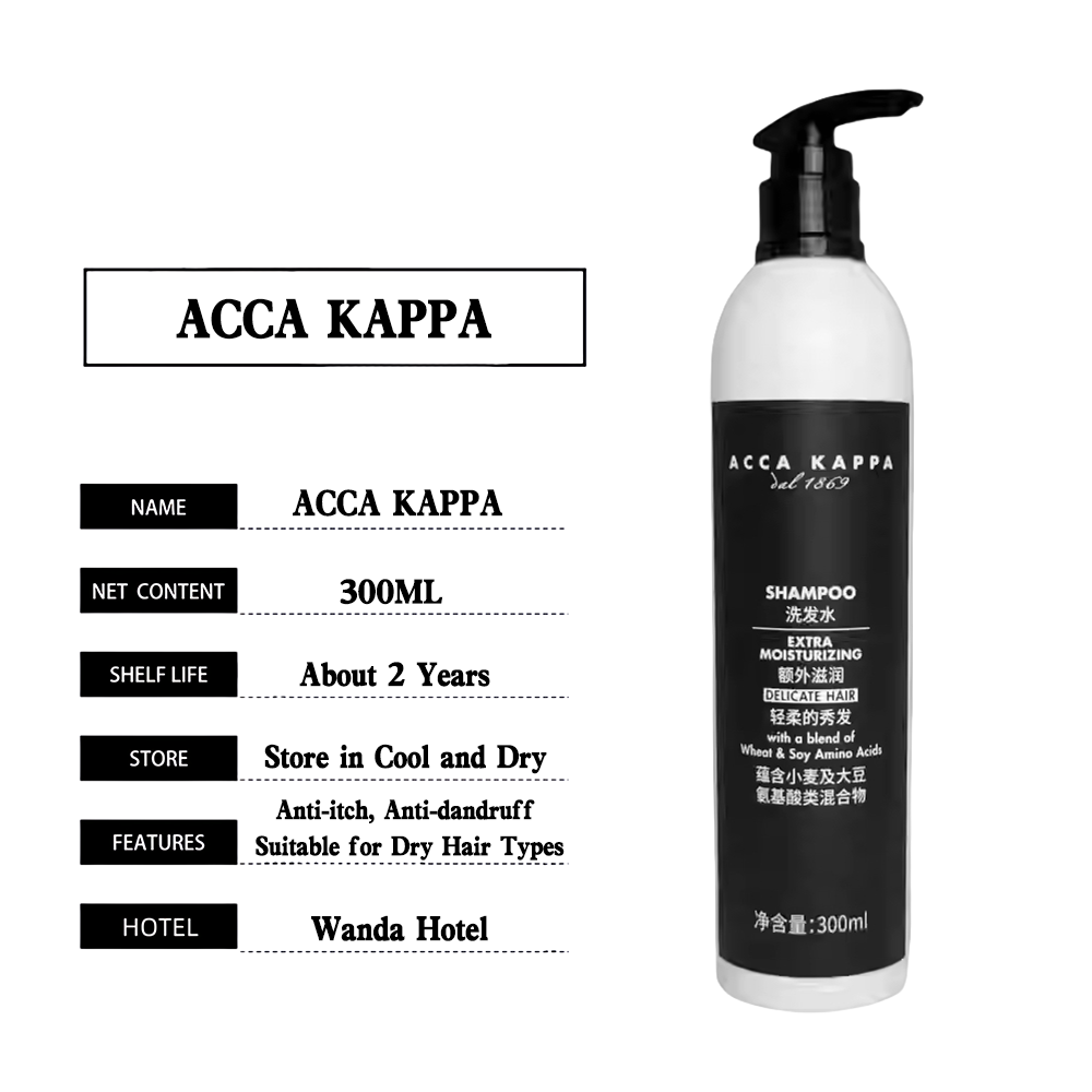 Wanda Vista Hotel Shampoo &amp; Conditioner &amp; Body Lotion &amp; Shower Gel 300ML | ACCA KAPPA