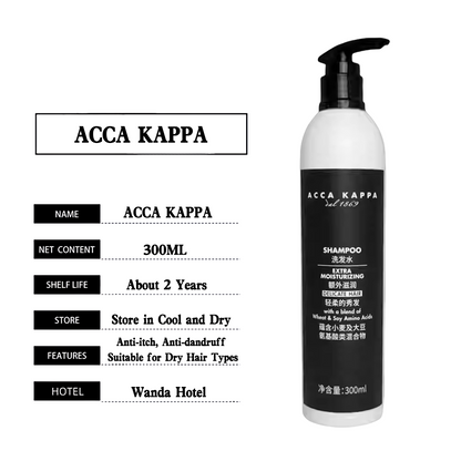 Wanda Vista Hotel Shampoo &amp; Conditioner &amp; Body Lotion &amp; Shower Gel 300ML | ACCA KAPPA