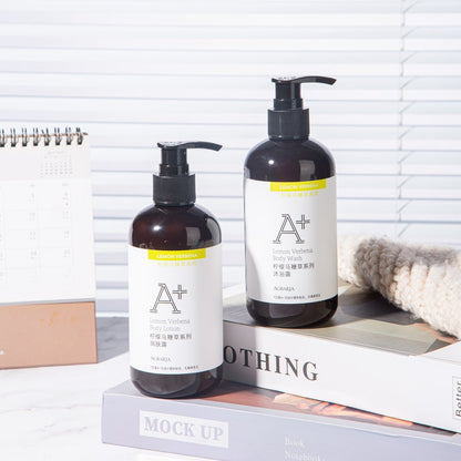 AGRARIA shower gel and body lotion.