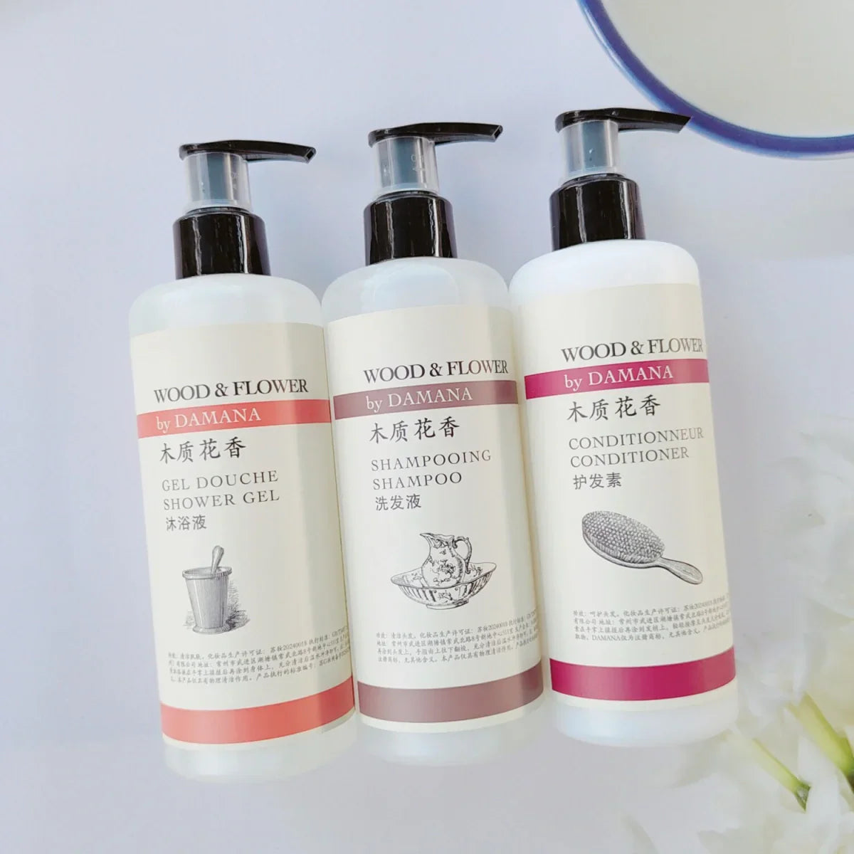 Empark Grand Hotel Shampoo or Conditioner or Shower Gel or Body Lotion or Hand Wash 300ML | DAMANA WOOD FLOWER