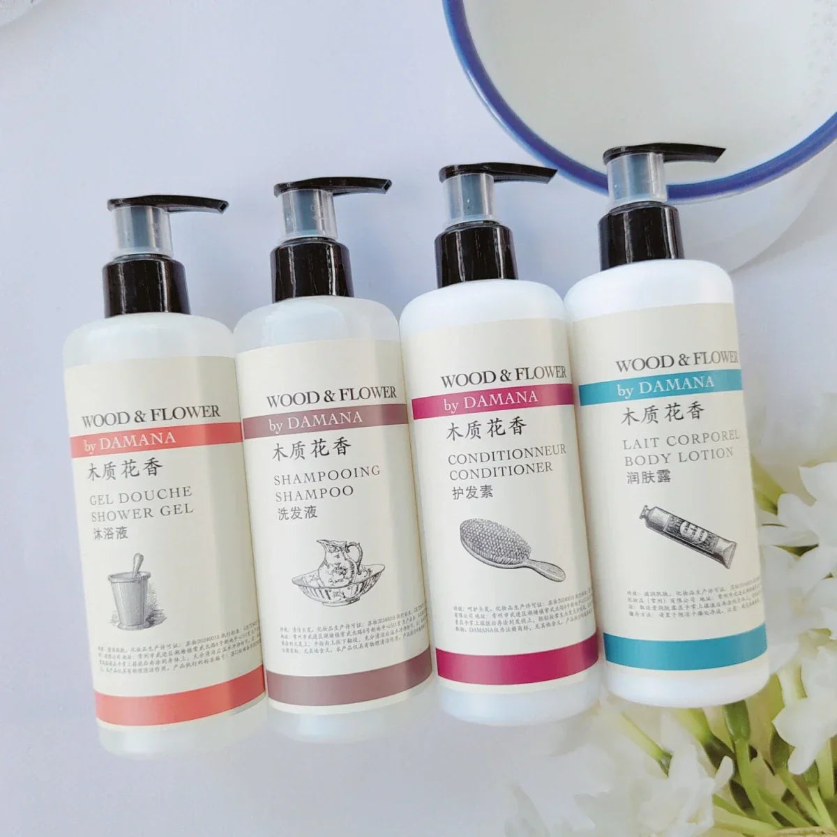 Empark Grand Hotel Shampoo or Conditioner or Shower Gel or Body Lotion or Hand Wash 300ML | DAMANA WOOD FLOWER
