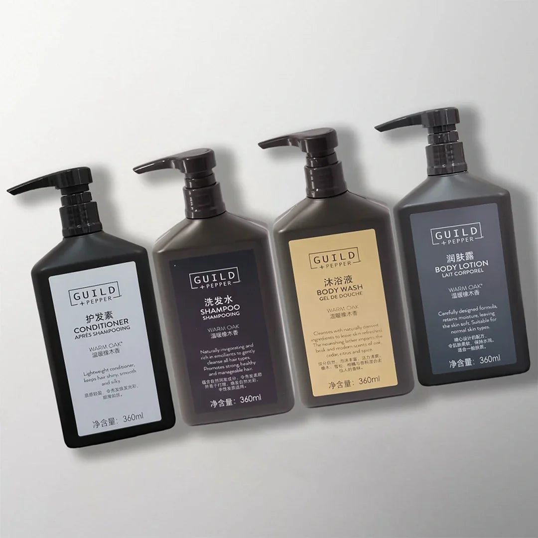 Sheraton Hotel Shampoo &amp; Conditioner &amp; Shower Gel &amp; Body Lotion 360ML | GUILD PEPPER