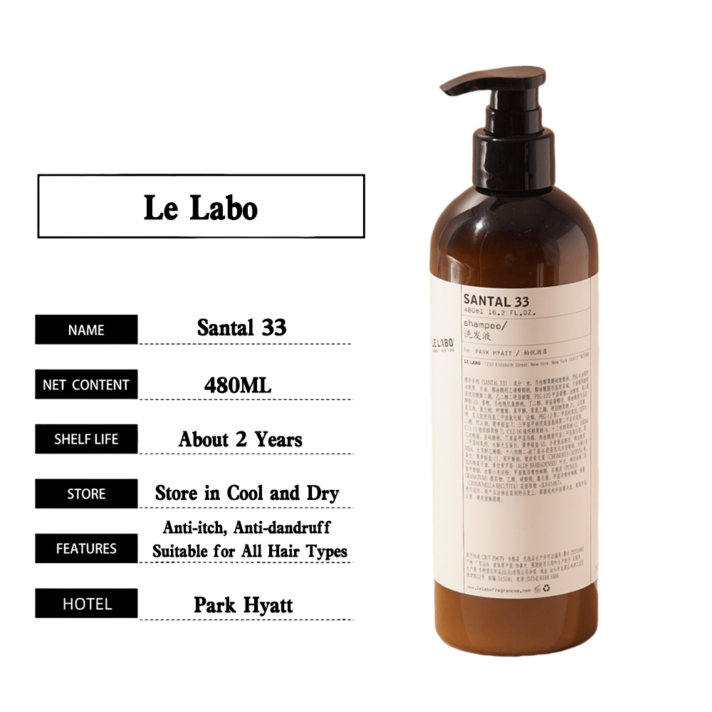 Park Hyatt Hotel Shampoo or Conditioner or Body Lotion or Shower Gel or Hand Wash 480ML | LE LABO SANTAL 33