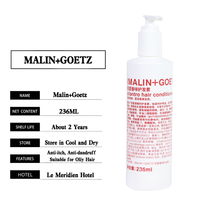 Le Meridien Hotel Shampoo or Conditioner or Body Lotion or Shower Gel 236ML | MALIN+GOETZ