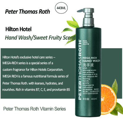 Hilton Hotel Shampoo &amp; Conditioner &amp; Body Lotion &amp; Shower Gel &amp; Hand Wash 443ML | PETER THOMAS ROTH