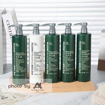 Hilton Hotel Shampoo &amp; Conditioner &amp; Body Lotion &amp; Shower Gel &amp; Hand Wash 443ML | PETER THOMAS ROTH